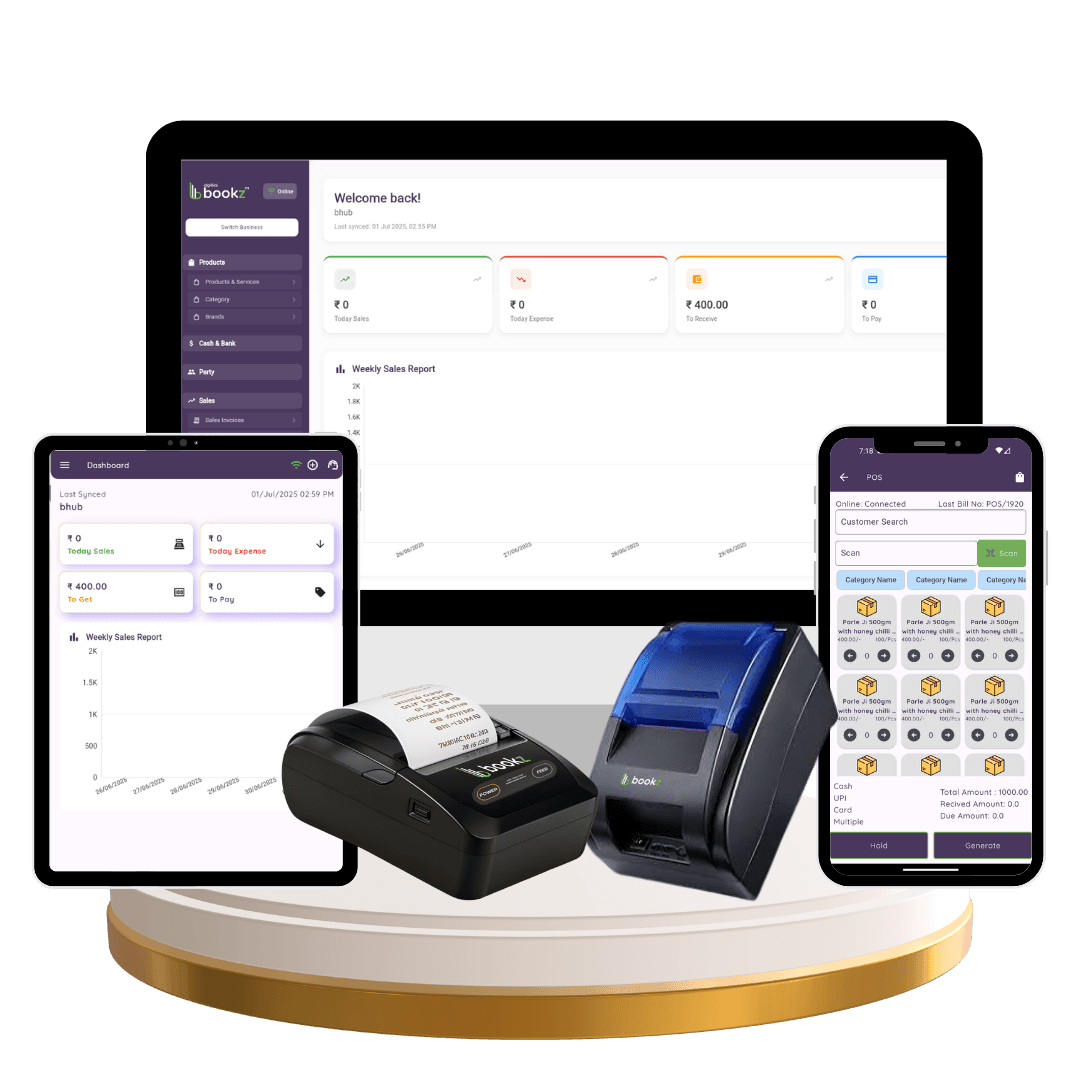 DigiGini Bookz on tablet, mobile, and thermal printers